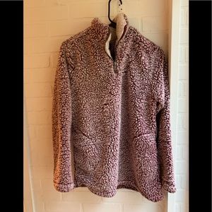 Quarter zip Sherpa jacket